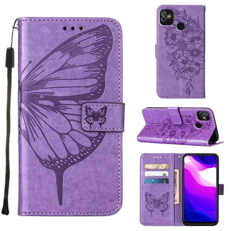 Embossed Butterfly Leather Phone Case, For Tecno Camon 17 Pro, For Tecno Camon 18 Premier, For Tecno Camon 18i, For Tecno Camon 18P / 18, For Tecno Pop 5 Go, For Tecno Pop 5 LTE