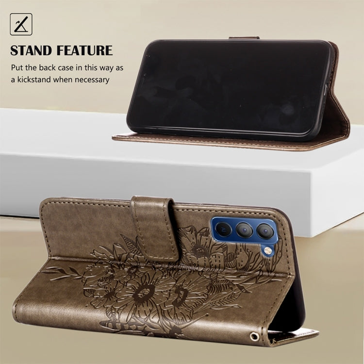 Embossed Butterfly Leather Phone Case, For Tecno Pop 5P, For Tecno Pova 2, For Tecno Pova Neo, For Tecno Spark 8, For Tecno Spark 8P, For Tecno Spark Go 2020 & 2021/6 Go