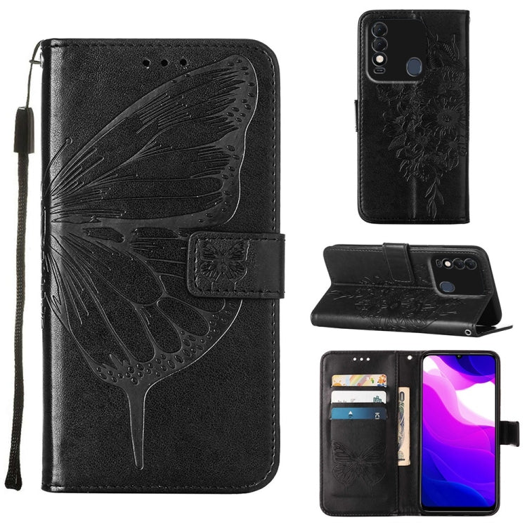 Embossed Butterfly Leather Phone Case, For Tecno Pop 5P, For Tecno Pova 2, For Tecno Pova Neo, For Tecno Spark 8, For Tecno Spark 8P, For Tecno Spark Go 2020 & 2021/6 Go