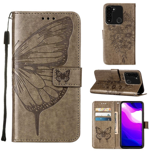 Embossed Butterfly Leather Phone Case, For Tecno Spark Go 2022