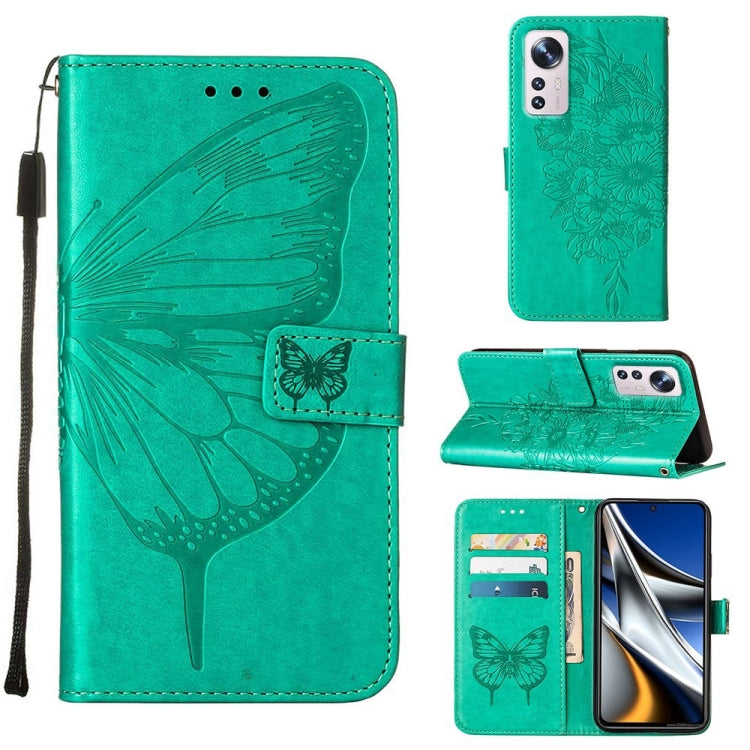 Embossed Butterfly Leather Phone Case, For Xiaomi Redmi 10C Global/10 India, For Xiaomi Redmi K50 / K50 Pro, For Xiaomi 12, For Xiaomi 12 Pro, For Xiaomi Poco M4 Pro 4G, For Xiaomi Poco X4 Pro 5G