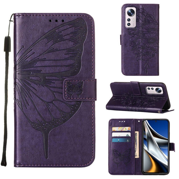 Embossed Butterfly Leather Phone Case, For Xiaomi Redmi 10C Global/10 India, For Xiaomi Redmi K50 / K50 Pro, For Xiaomi 12, For Xiaomi 12 Pro, For Xiaomi Poco M4 Pro 4G, For Xiaomi Poco X4 Pro 5G