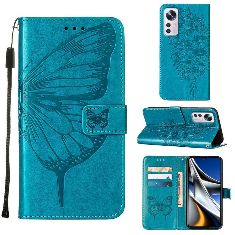 Embossed Butterfly Leather Phone Case, For Xiaomi Redmi 10C Global/10 India, For Xiaomi Redmi K50 / K50 Pro, For Xiaomi 12, For Xiaomi 12 Pro, For Xiaomi Poco M4 Pro 4G, For Xiaomi Poco X4 Pro 5G