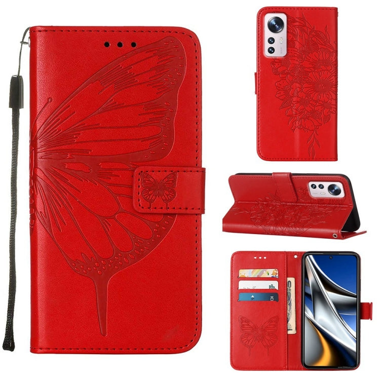 Embossed Butterfly Leather Phone Case, For Xiaomi Redmi 10C Global/10 India, For Xiaomi Redmi K50 / K50 Pro, For Xiaomi 12, For Xiaomi 12 Pro, For Xiaomi Poco M4 Pro 4G, For Xiaomi Poco X4 Pro 5G