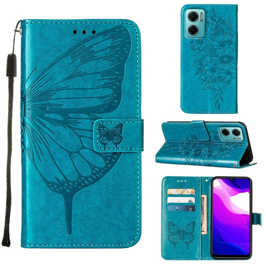 Embossed Butterfly Leather Phone Case, For Xiaomi Redmi 10 Prime+ 5G/Note 11E, For Xiaomi Redmi Note 11 Pro 5G / 4G Global, For Xiaomi Redmi Note 11S / 11 4G Global