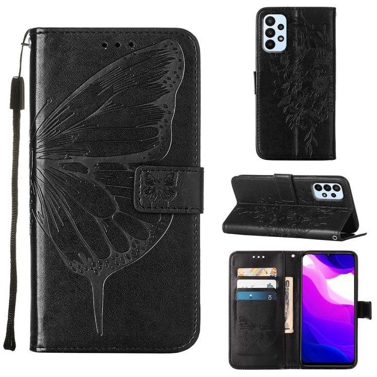 Embossed Butterfly Leather Phone Case, For Samsung Galaxy A03 Core, For Samsung Galaxy A03s 165.8mm, For Samsung Galaxy A23 4G / 5G, For Samsung Galaxy A73 5G