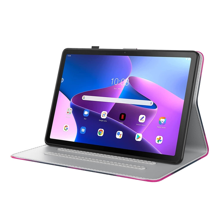 Watercolor Pattern Skin Feel Magnetic Leather Tablet Case, For Lenovo Tab M10 Plus 10.6 3rd Gen.