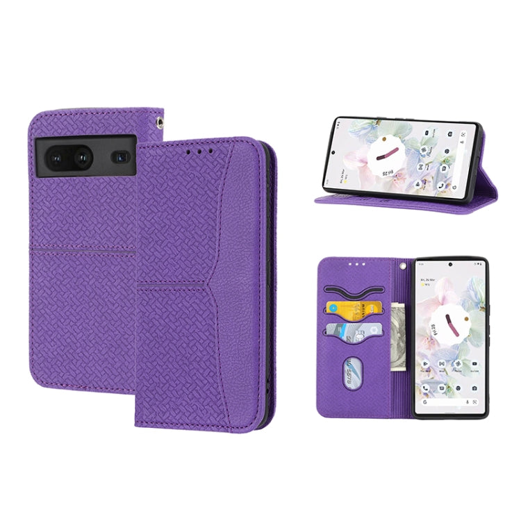 Woven Texture Stitching Magnetic PU Leather Phone Case, For Google Pixel 7, For Nokia G21 / G11, For Google Pixel 7 Pro, For Kyocera Android One S9 / Digno Sanga Edition, For Samsung Galaxy M23 / F23 5G Japanese Version, For OPPO Realme C31 4G Global  ...