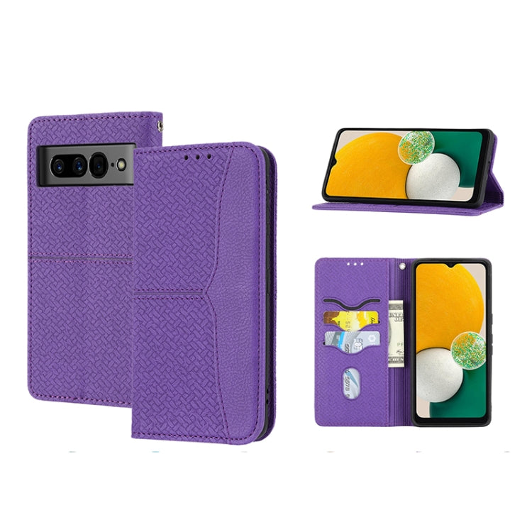 Woven Texture Stitching Magnetic PU Leather Phone Case, For Google Pixel 7, For Nokia G21 / G11, For Google Pixel 7 Pro, For Kyocera Android One S9 / Digno Sanga Edition, For Samsung Galaxy M23 / F23 5G Japanese Version, For OPPO Realme C31 4G Global  ...