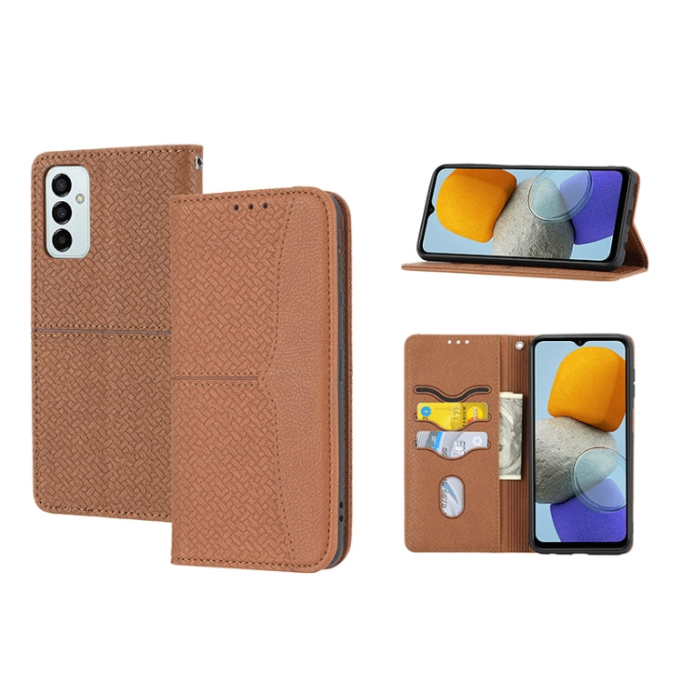 Woven Texture Stitching Magnetic PU Leather Phone Case, For Google Pixel 7, For Nokia G21 / G11, For Google Pixel 7 Pro, For Kyocera Android One S9 / Digno Sanga Edition, For Samsung Galaxy M23 / F23 5G Japanese Version, For OPPO Realme C31 4G Global  ...