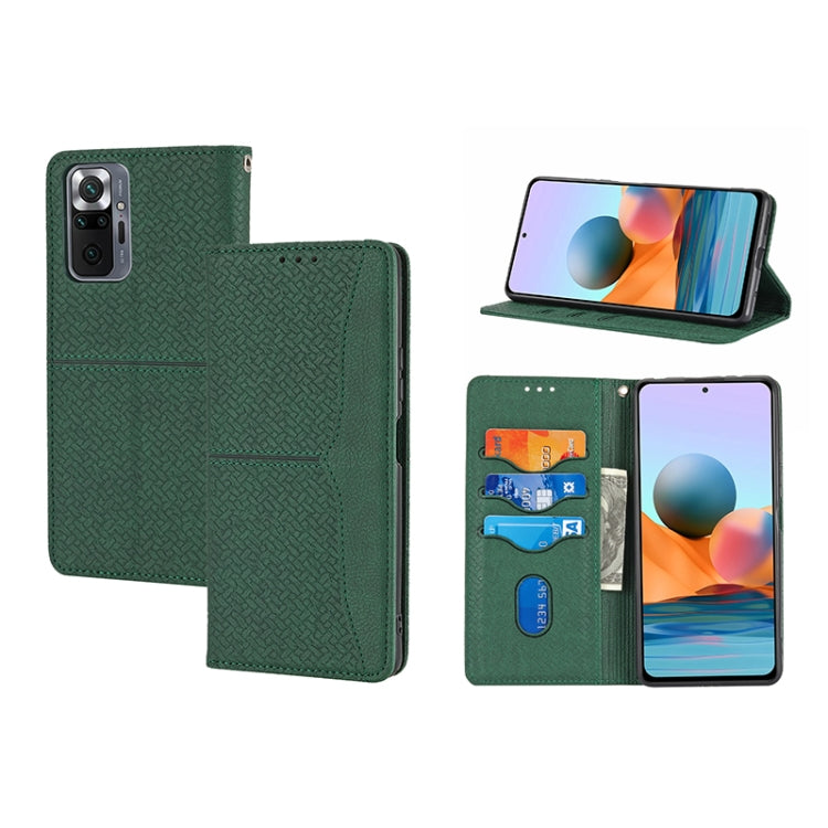 Woven Texture Stitching Magnetic PU Leather Phone Case, For Xiaomi Redmi 10A, For Xiaomi Poco M4 Pro, For Xiaomi Redmi Note 11E, For Xiaomi Redmi 10 5G, For Samsung Galaxy A03s 164.2mm US Version
