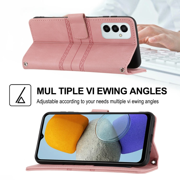 Embossed Striped Magnetic Buckle Horizontal Flip Phone Leather Case, For Samsung Galaxy M23 / F23 5G Japanese Version, For Sony Xperia 10 IV, For Sony Xperia 1 IV, For Xiaomi Redmi 10A, For Xiaomi Redmi 10C 4G Global, For Motorola Moto G Stylus 5G 2022...