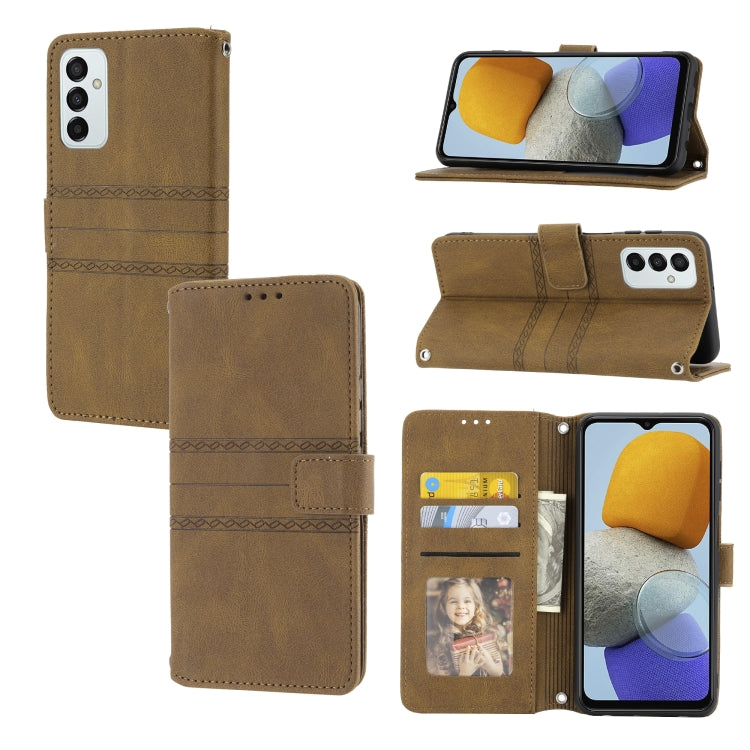 Embossed Striped Magnetic Buckle Horizontal Flip Phone Leather Case, For Samsung Galaxy M23 / F23 5G Japanese Version, For Sony Xperia 10 IV, For Sony Xperia 1 IV, For Xiaomi Redmi 10A, For Xiaomi Redmi 10C 4G Global, For Motorola Moto G Stylus 5G 2022...