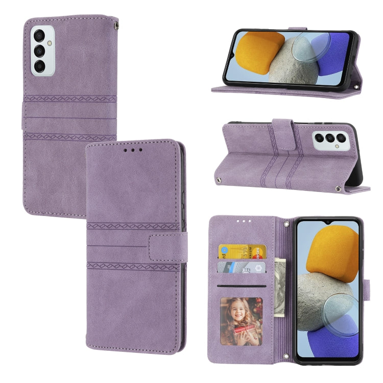Embossed Striped Magnetic Buckle Horizontal Flip Phone Leather Case, For Samsung Galaxy M23 / F23 5G Japanese Version, For Sony Xperia 10 IV, For Sony Xperia 1 IV, For Xiaomi Redmi 10A, For Xiaomi Redmi 10C 4G Global, For Motorola Moto G Stylus 5G 2022...