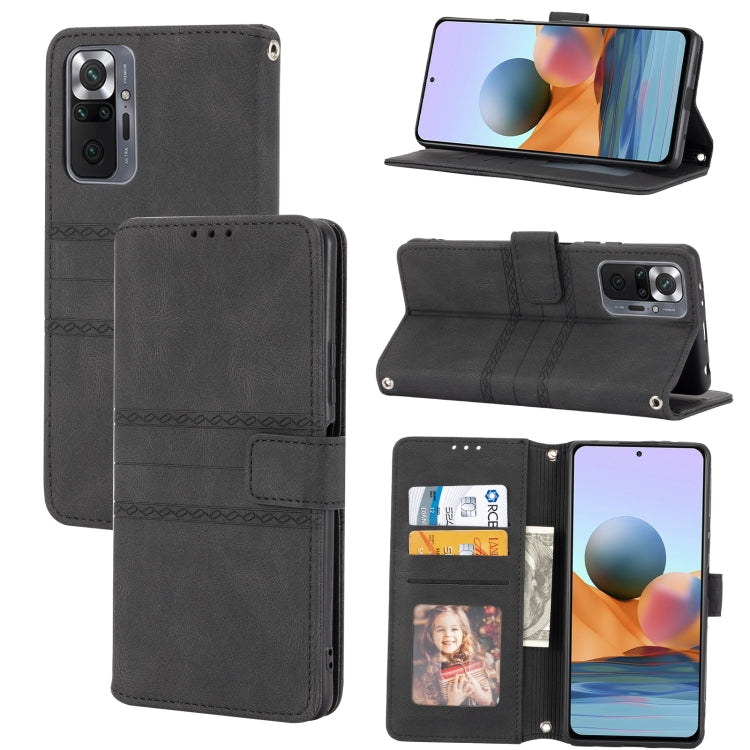Embossed Striped Magnetic Buckle Horizontal Flip Phone Leather Case, For Samsung Galaxy M23 / F23 5G Japanese Version, For Sony Xperia 10 IV, For Sony Xperia 1 IV, For Xiaomi Redmi 10A, For Xiaomi Redmi 10C 4G Global, For Motorola Moto G Stylus 5G 2022...