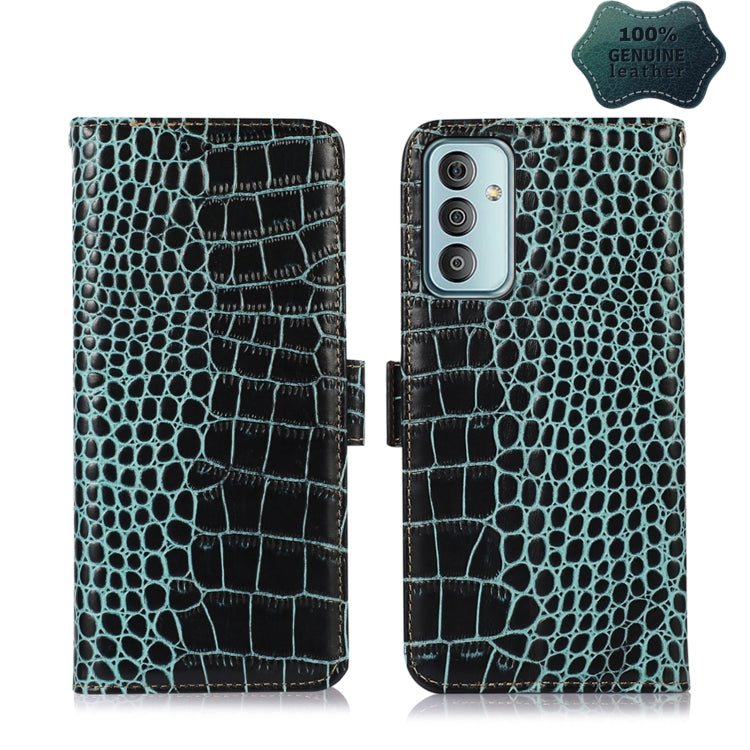 Crocodile Top Layer Cowhide Leather Phone Case, For Alcatel 1B 2022, For Nokia X100, For OPPO Reno7 4G Global/F21 Pro 4G, For Xiaomi Redmi 10A / 9C, For Samsung Galaxy F23 5G / M23, For Samsung Galaxy M33 5G, For Samsung Galaxy M53 5G, For Xiaomi 12 Pr...