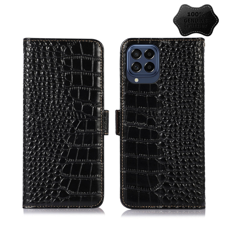 Crocodile Top Layer Cowhide Leather Phone Case, For Alcatel 1B 2022, For Nokia X100, For OPPO Reno7 4G Global/F21 Pro 4G, For Xiaomi Redmi 10A / 9C, For Samsung Galaxy F23 5G / M23, For Samsung Galaxy M33 5G, For Samsung Galaxy M53 5G, For Xiaomi 12 Pr...
