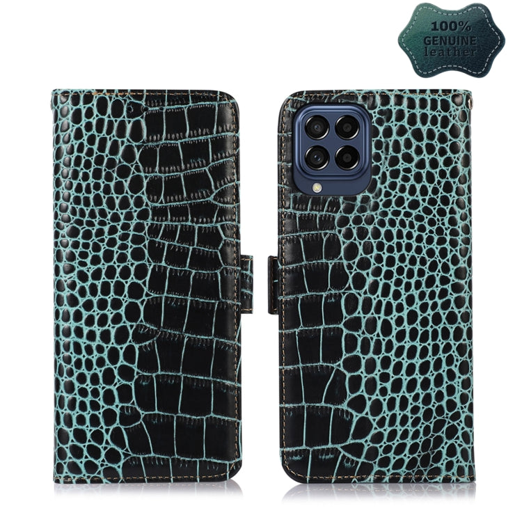 Crocodile Top Layer Cowhide Leather Phone Case, For Alcatel 1B 2022, For Nokia X100, For OPPO Reno7 4G Global/F21 Pro 4G, For Xiaomi Redmi 10A / 9C, For Samsung Galaxy F23 5G / M23, For Samsung Galaxy M33 5G, For Samsung Galaxy M53 5G, For Xiaomi 12 Pr...