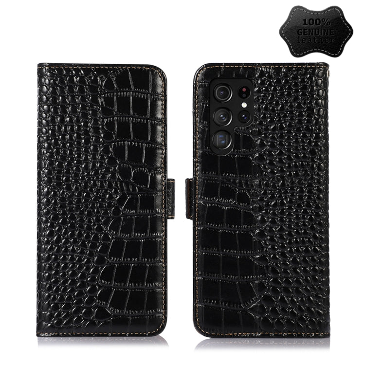 Crocodile Top Layer Cowhide Leather Phone Case, For Alcatel 1B 2022, For Nokia X100, For OPPO Reno7 4G Global/F21 Pro 4G, For Xiaomi Redmi 10A / 9C, For Samsung Galaxy F23 5G / M23, For Samsung Galaxy M33 5G, For Samsung Galaxy M53 5G, For Xiaomi 12 Pr...