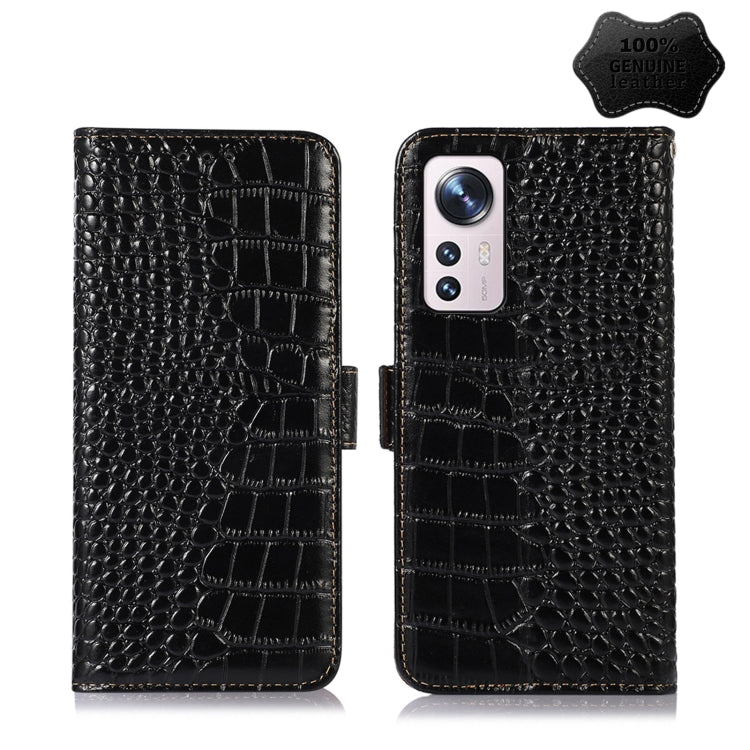 Crocodile Top Layer Cowhide Leather Phone Case, For Alcatel 1B 2022, For Nokia X100, For OPPO Reno7 4G Global/F21 Pro 4G, For Xiaomi Redmi 10A / 9C, For Samsung Galaxy F23 5G / M23, For Samsung Galaxy M33 5G, For Samsung Galaxy M53 5G, For Xiaomi 12 Pr...