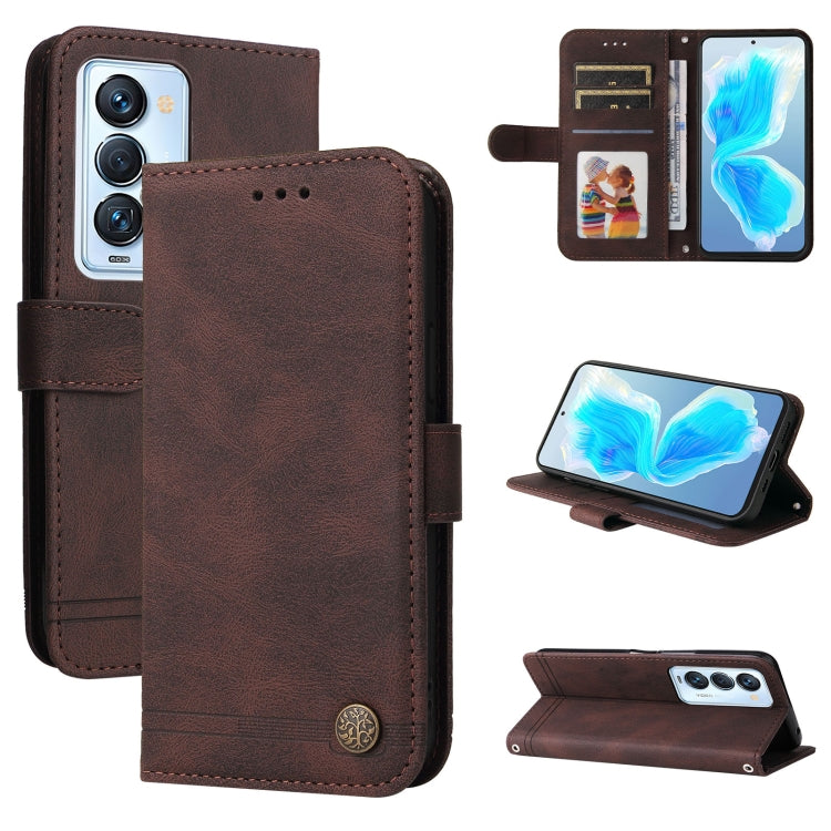 Skin Feel Life Tree Metal Button Leather Phone Case, For Tecno Camon 18 Premier, For Tecno Camon 18 / 18 Pro, For Infinix Hot 11s, For Infinix Hot 11s NFC, For Infinix Hot 11, For Infinix Smart 6, For Infinix Note 11 Pro / 11S / X697                   ...