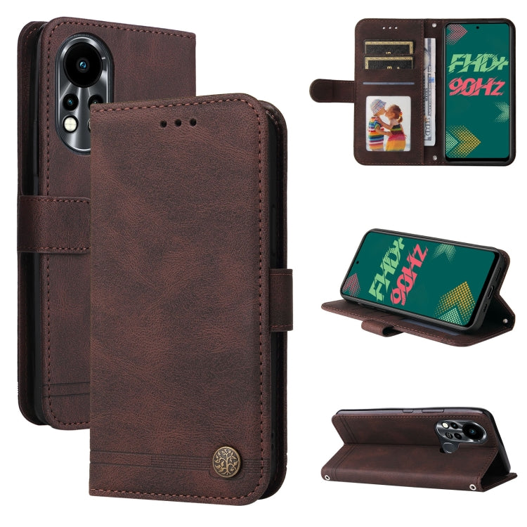 Skin Feel Life Tree Metal Button Leather Phone Case, For Tecno Camon 18 Premier, For Tecno Camon 18 / 18 Pro, For Infinix Hot 11s, For Infinix Hot 11s NFC, For Infinix Hot 11, For Infinix Smart 6, For Infinix Note 11 Pro / 11S / X697                   ...