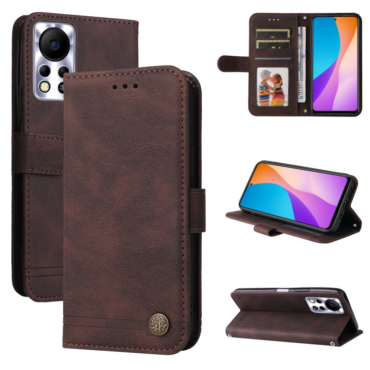 Skin Feel Life Tree Metal Button Leather Phone Case, For Tecno Camon 18 Premier, For Tecno Camon 18 / 18 Pro, For Infinix Hot 11s, For Infinix Hot 11s NFC, For Infinix Hot 11, For Infinix Smart 6, For Infinix Note 11 Pro / 11S / X697                   ...