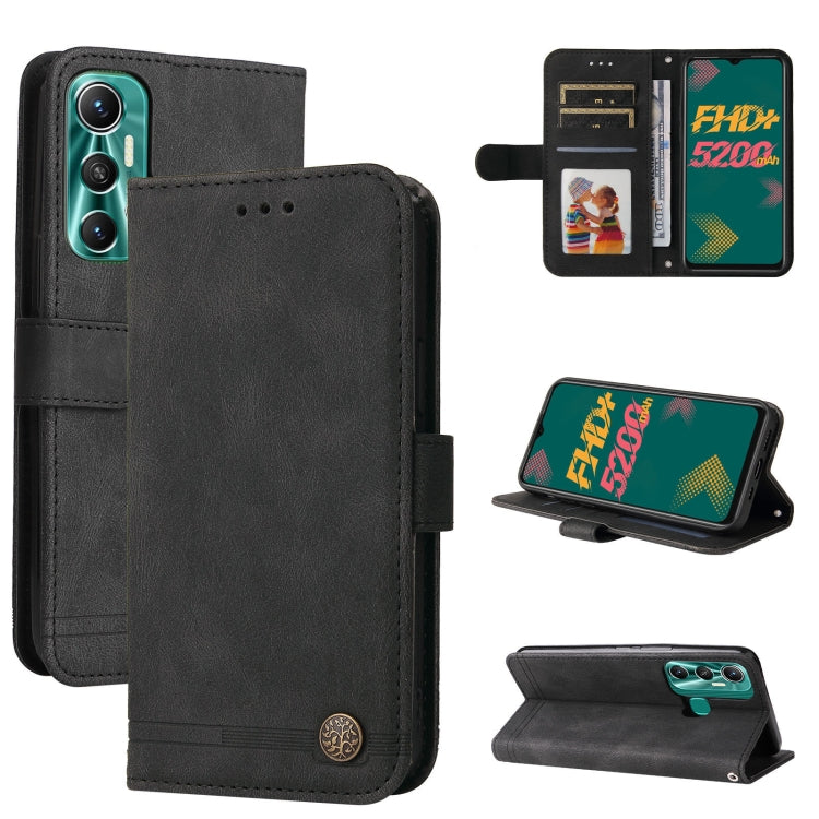 Skin Feel Life Tree Metal Button Leather Phone Case, For Tecno Camon 18 Premier, For Tecno Camon 18 / 18 Pro, For Infinix Hot 11s, For Infinix Hot 11s NFC, For Infinix Hot 11, For Infinix Smart 6, For Infinix Note 11 Pro / 11S / X697                   ...