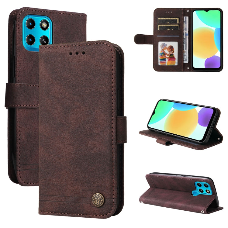 Skin Feel Life Tree Metal Button Leather Phone Case, For Tecno Camon 18 Premier, For Tecno Camon 18 / 18 Pro, For Infinix Hot 11s, For Infinix Hot 11s NFC, For Infinix Hot 11, For Infinix Smart 6, For Infinix Note 11 Pro / 11S / X697                   ...