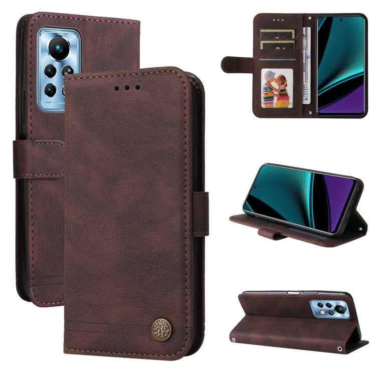 Skin Feel Life Tree Metal Button Leather Phone Case, For Tecno Camon 18 Premier, For Tecno Camon 18 / 18 Pro, For Infinix Hot 11s, For Infinix Hot 11s NFC, For Infinix Hot 11, For Infinix Smart 6, For Infinix Note 11 Pro / 11S / X697                   ...