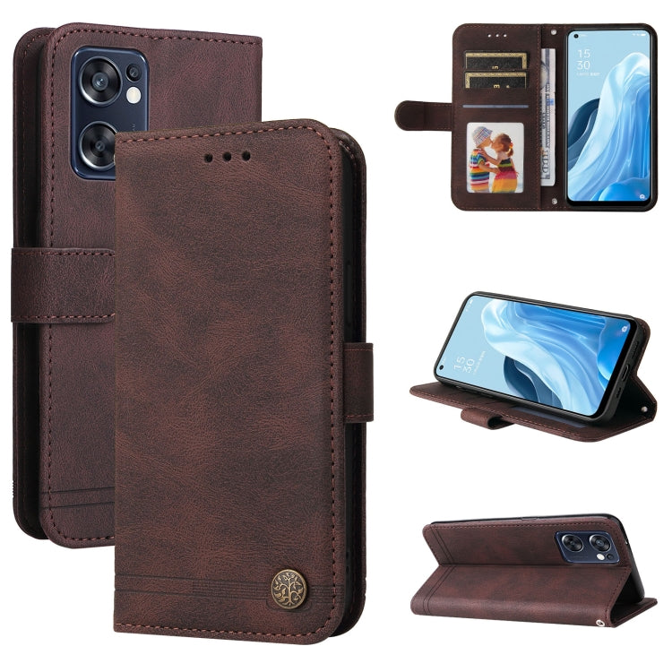 Skin Feel Life Tree Metal Button Leather Phone Case, For OPPO Realme C35, For OPPO Reno7 SE 5G, For OPPO A96 5G / Reno7 Z 5G / OnePlus Nord N20 5G, For vivo Y55 / Y75 / T1 5G