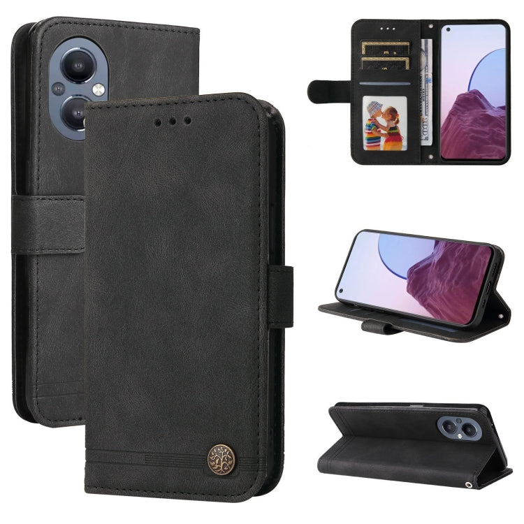 Skin Feel Life Tree Metal Button Leather Phone Case, For OPPO Realme C35, For OPPO Reno7 SE 5G, For OPPO A96 5G / Reno7 Z 5G / OnePlus Nord N20 5G, For vivo Y55 / Y75 / T1 5G