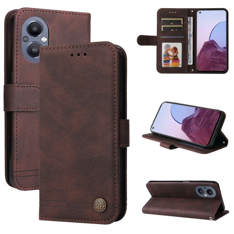 Skin Feel Life Tree Metal Button Leather Phone Case, For OPPO Realme C35, For OPPO Reno7 SE 5G, For OPPO A96 5G / Reno7 Z 5G / OnePlus Nord N20 5G, For vivo Y55 / Y75 / T1 5G