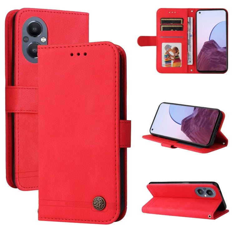 Skin Feel Life Tree Metal Button Leather Phone Case, For OPPO Realme C35, For OPPO Reno7 SE 5G, For OPPO A96 5G / Reno7 Z 5G / OnePlus Nord N20 5G, For vivo Y55 / Y75 / T1 5G