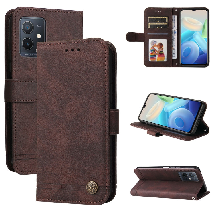 Skin Feel Life Tree Metal Button Leather Phone Case, For OPPO Realme C35, For OPPO Reno7 SE 5G, For OPPO A96 5G / Reno7 Z 5G / OnePlus Nord N20 5G, For vivo Y55 / Y75 / T1 5G
