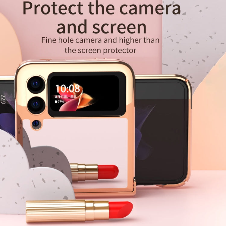 Electroplating Mirror Hinge Phone Case, For Samsung Galaxy Z Flip3 5G