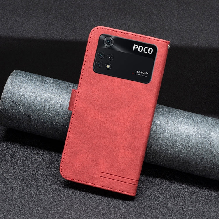 BF09 Magnetic Buckle RFID Flip Leather Phone Case, For Xiaomi Poco M4 Pro, For Xiaomi Poco M4 Pro 5G