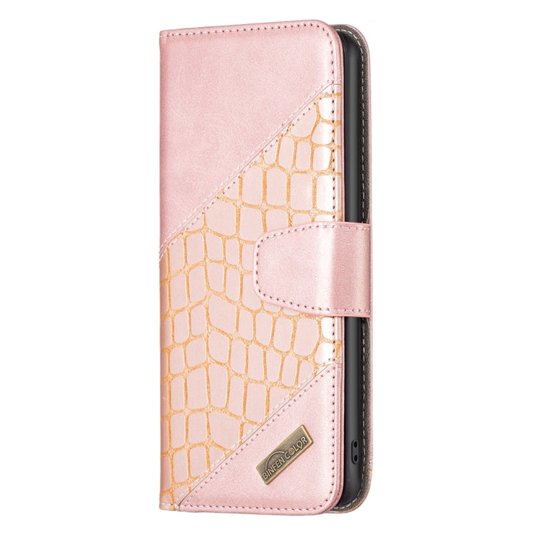 Color Block Crocodile Texture Leather Phone Case, For Xiaomi Poco M4 Pro, For Xiaomi Poco M4 Pro 5G