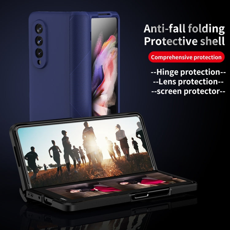 360 Full Body Armor Hinge Flip Phone Case, For Samsung Galaxy Z Fold3 5G