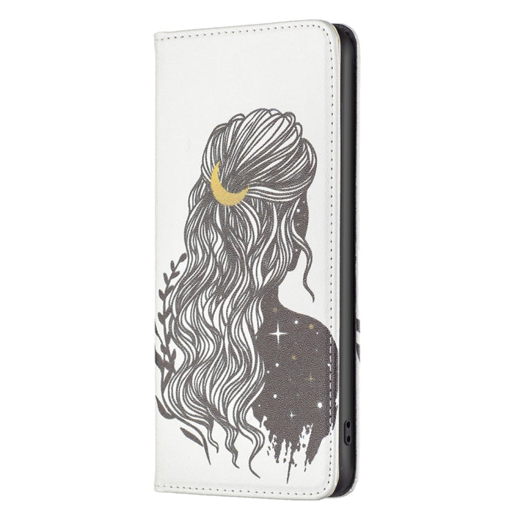 Invisible Magnetic Painted Leather Phone Case, For Xiaomi Poco M4 Pro, For Xiaomi Poco M4 Pro 5G