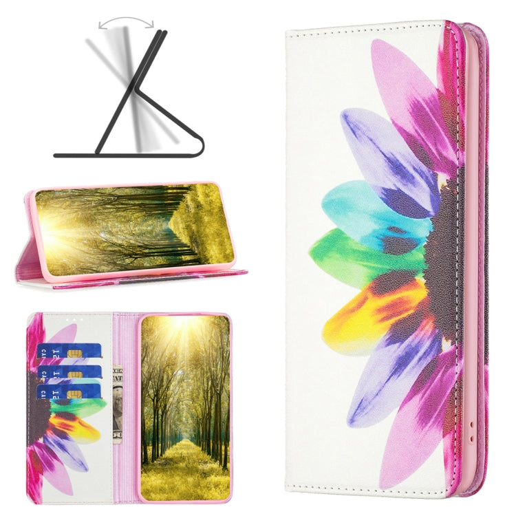 Invisible Magnetic Painted Leather Phone Case, For Xiaomi Poco M4 Pro, For Xiaomi Poco M4 Pro 5G