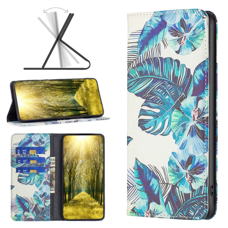 Invisible Magnetic Painted Leather Phone Case, For Xiaomi Poco M4 Pro, For Xiaomi Poco M4 Pro 5G
