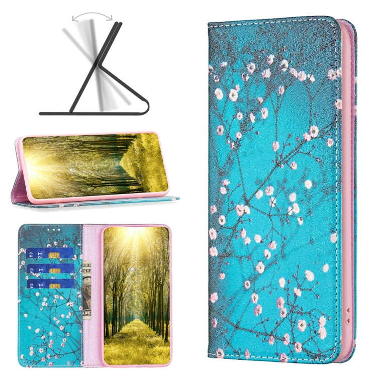 Invisible Magnetic Painted Leather Phone Case, For Xiaomi Poco M4 Pro, For Xiaomi Poco M4 Pro 5G