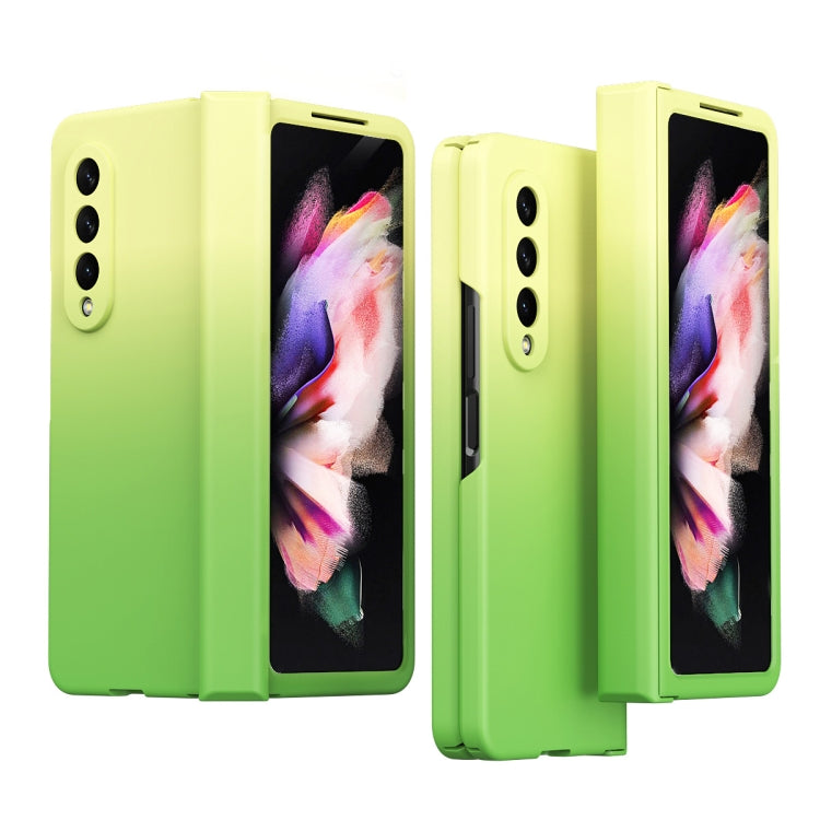 Gradient Color Hinge Flip Phone Case, For Samsung Galaxy Z Fold3 5G Without Film, For Samsung Galaxy Z Fold3 5G With Film