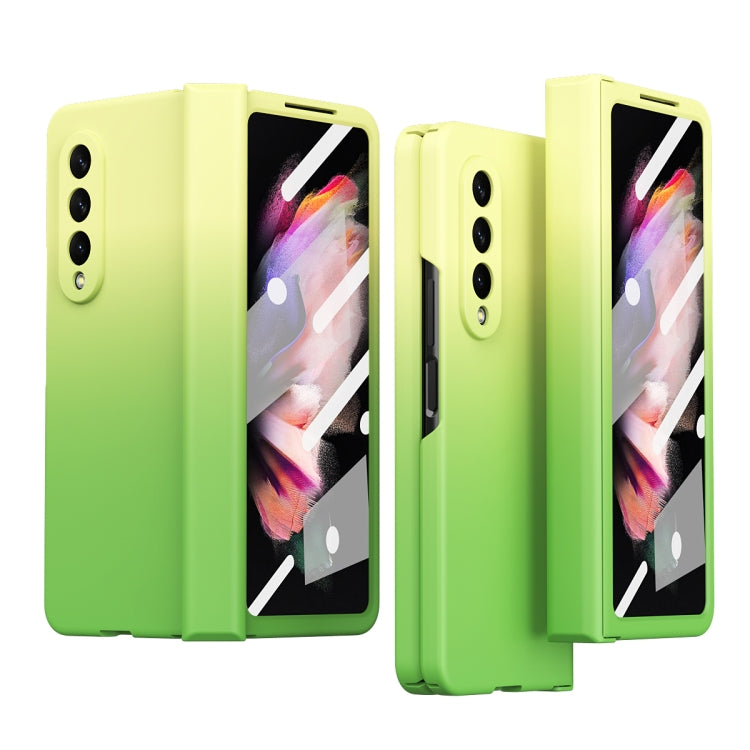 Gradient Color Hinge Flip Phone Case, For Samsung Galaxy Z Fold3 5G Without Film, For Samsung Galaxy Z Fold3 5G With Film