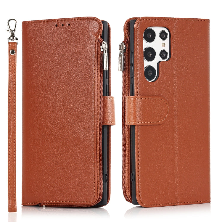Microfiber Zipper Horizontal Flip Leather Case, For Samsung Galaxy S20 Ultra, For Samsung Galaxy S22 Ultra 5G, For Samsung Galaxy S21+ 5G, For Samsung Galaxy S21 Ultra 5G, For Samsung Galaxy Note20, For Samsung Galaxy A21s