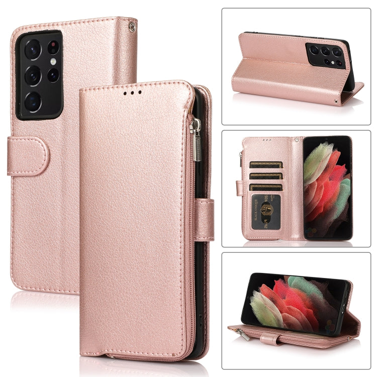 Microfiber Zipper Horizontal Flip Leather Case, For Samsung Galaxy S20 Ultra, For Samsung Galaxy S22 Ultra 5G, For Samsung Galaxy S21+ 5G, For Samsung Galaxy S21 Ultra 5G, For Samsung Galaxy Note20, For Samsung Galaxy A21s