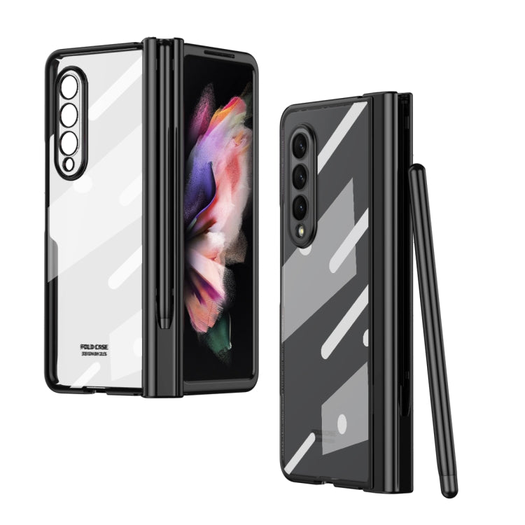 Electroplating Hinge Phone Case with Stylus, For Samsung Galaxy Z Fold3 5G