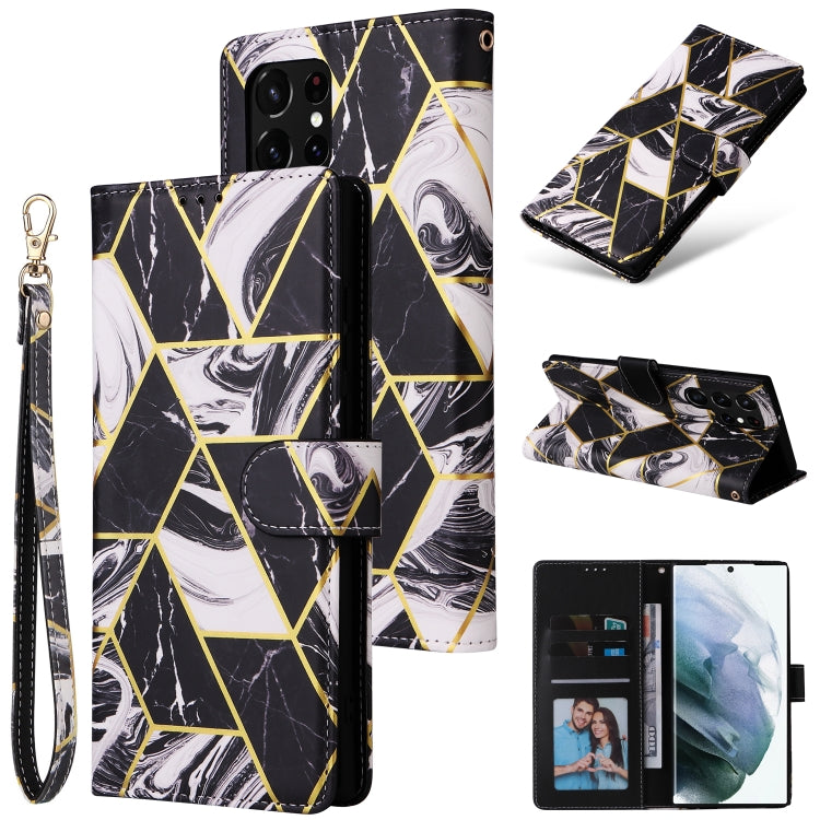 Marble Bronzing Stitching Leather Phone Case, For Samsung Galaxy S22 5G, For Samsung Galaxy S22+ 5G, For Samsung Galaxy S22 Ultra 5G, For Samsung Galaxy A13 5G, For Samsung Galaxy A33 5G, For Samsung Galaxy A53 5G