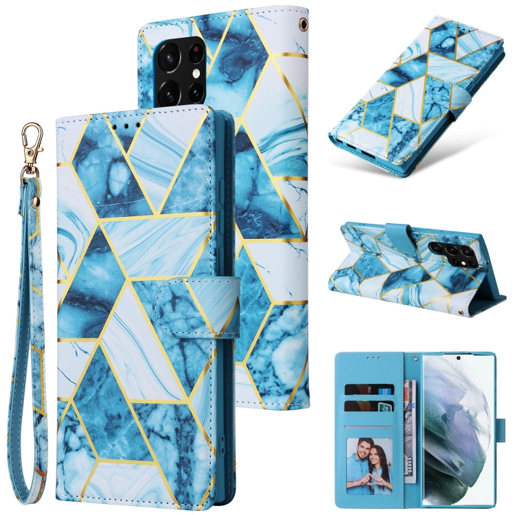 Marble Bronzing Stitching Leather Phone Case, For Samsung Galaxy S22 5G, For Samsung Galaxy S22+ 5G, For Samsung Galaxy S22 Ultra 5G, For Samsung Galaxy A13 5G, For Samsung Galaxy A33 5G, For Samsung Galaxy A53 5G